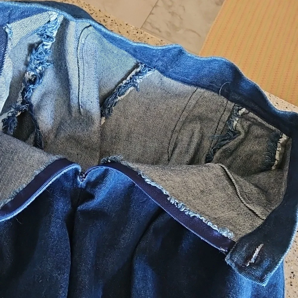 Hand Sewn Vintage Denim Skit With Eyelet Details - Picture 11 of 12